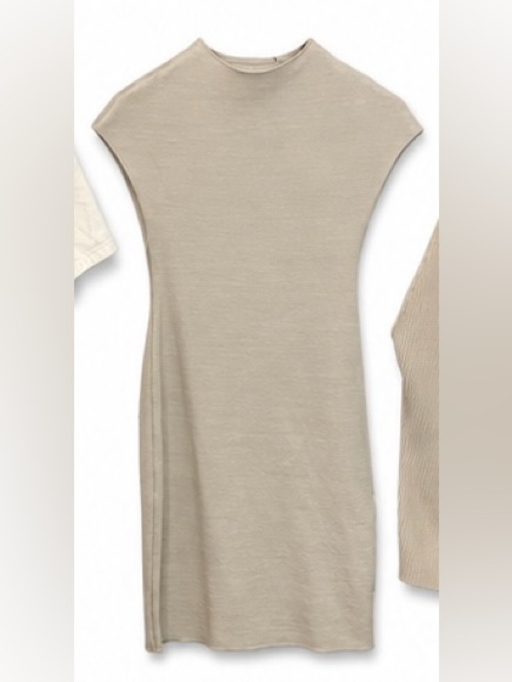 Zara Kids Beige Cap-Sleeve Shift Dress